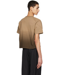 T-shirt à col rond en tricot marron clair Dion Lee