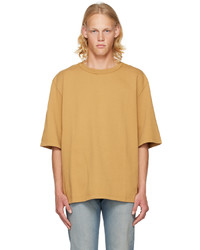 T-shirt à col rond en tricot marron clair Camiel Fortgens
