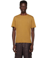 T-shirt à col rond en tricot marron clair Dries Van Noten