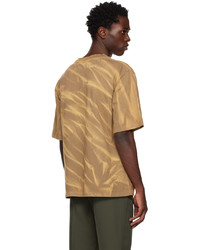 T-shirt à col rond en tricot marron clair Dion Lee
