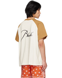 T-shirt à col rond en tricot marron clair Rhude