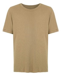 T-shirt à col rond en tricot marron clair OSKLEN
