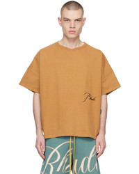 T-shirt à col rond en tricot marron clair Rhude