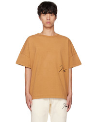 T-shirt à col rond en tricot marron clair Rhude