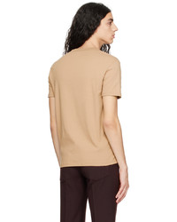 T-shirt à col rond en tricot marron clair Tom Ford