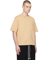 T-shirt à col rond en tricot marron clair Acne Studios