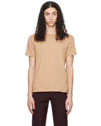 T-shirt à col rond en tricot marron clair Tom Ford
