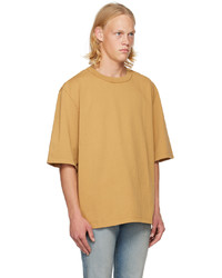 T-shirt à col rond en tricot marron clair Camiel Fortgens