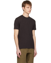 T-shirt à col rond en tricot marron foncé Tom Ford