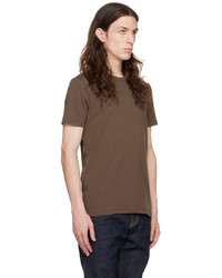 T-shirt à col rond en tricot marron Tom Ford