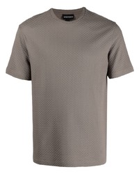 T-shirt à col rond en tricot marron Emporio Armani