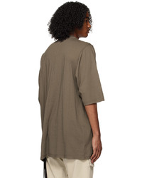 T-shirt à col rond en tricot marron Rick Owens DRKSHDW