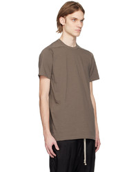 T-shirt à col rond en tricot marron Rick Owens