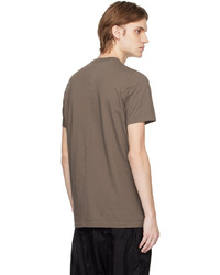 T-shirt à col rond en tricot marron Rick Owens