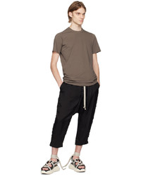 T-shirt à col rond en tricot marron Rick Owens