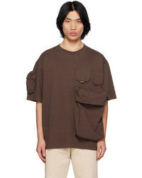 T-shirt à col rond en tricot marron Jacquemus