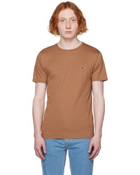 T-shirt à col rond en tricot marron Lacoste