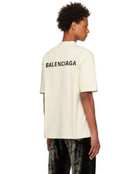 T-shirt à col rond en tricot marron Balenciaga