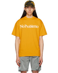 T-shirt à col rond en tricot moutarde Aries