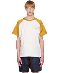 T-shirt à col rond en tricot moutarde Rhude