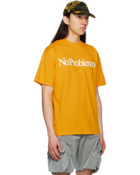 T-shirt à col rond en tricot moutarde Aries
