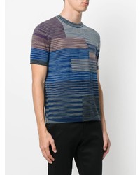T-shirt à col rond en tricot multicolore Missoni