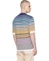 T-shirt à col rond en tricot multicolore Missoni