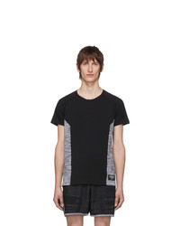 T-shirt à col rond en tricot noir et blanc ADIDAS X MISSONI