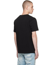 T-shirt à col rond en tricot noir et blanc Off-White