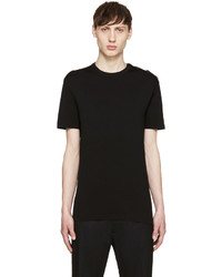 T-shirt à col rond en tricot noir
