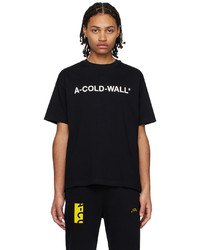 T-shirt à col rond en tricot noir A-Cold-Wall*