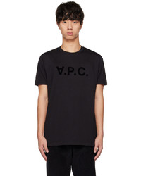 T-shirt à col rond en tricot noir A.P.C.