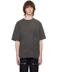 T-shirt à col rond en tricot noir Attachment