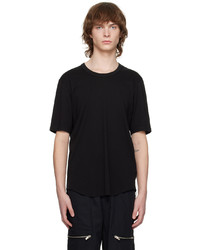 T-shirt à col rond en tricot noir Attachment