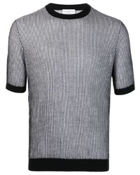 T-shirt à col rond en tricot noir Ballantyne