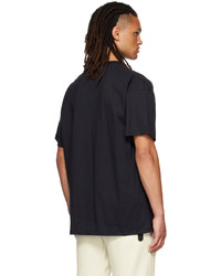 T-shirt à col rond en tricot noir Nike