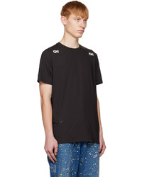 T-shirt à col rond en tricot noir Off-White