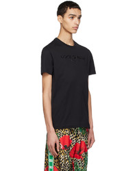 T-shirt à col rond en tricot noir Dolce & Gabbana