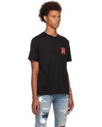 T-shirt à col rond en tricot noir Amiri