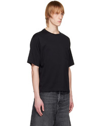 T-shirt à col rond en tricot noir Acne Studios