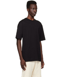 T-shirt à col rond en tricot noir Dries Van Noten