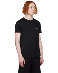 T-shirt à col rond en tricot noir Lacoste