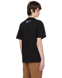 T-shirt à col rond en tricot noir Helmut Lang