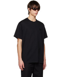 T-shirt à col rond en tricot noir Burberry