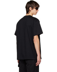 T-shirt à col rond en tricot noir Burberry