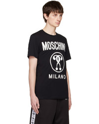 T-shirt à col rond en tricot noir Moschino