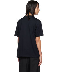 T-shirt à col rond en tricot noir Comme des Garcons Homme