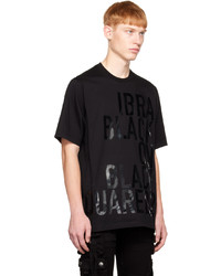 T-shirt à col rond en tricot noir DSQUARED2