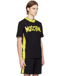 T-shirt à col rond en tricot noir Moschino