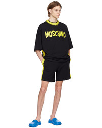 T-shirt à col rond en tricot noir Moschino